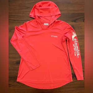 Columbia PFG Women’s hooded long sleeve shirt size large